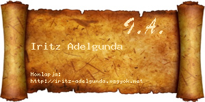 Iritz Adelgunda névjegykártya